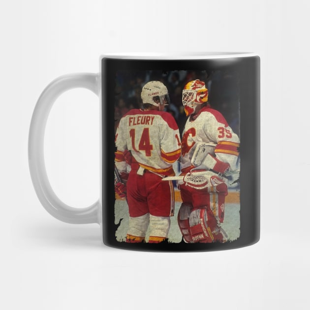 Jeff Reese and Fleury - Calgary Flames, 1991 by Momogi Project